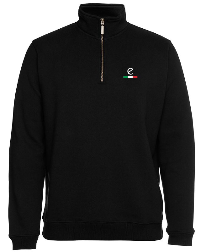 EC-S3FSZ C of C Brass 1/2 Zip Sweat Black