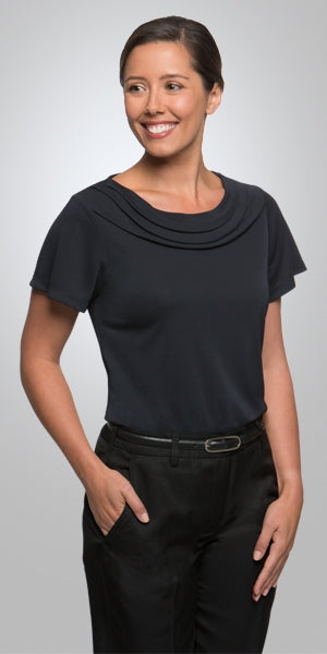 HS2227-ADMIN: Eva Knit S/S Top - Charcoal
