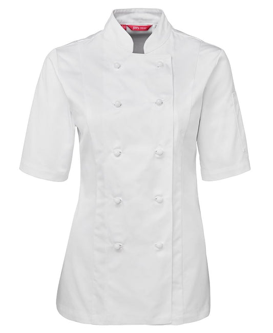 HS5CJ21-HOSPITALITY: LADIES S/S CHEF'S JACKET - WHITE