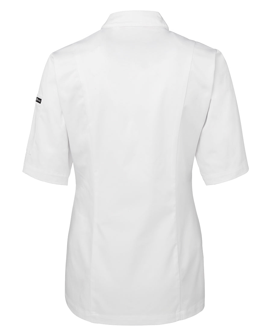 HS5CJ21-HOSPITALITY: LADIES S/S CHEF'S JACKET - WHITE