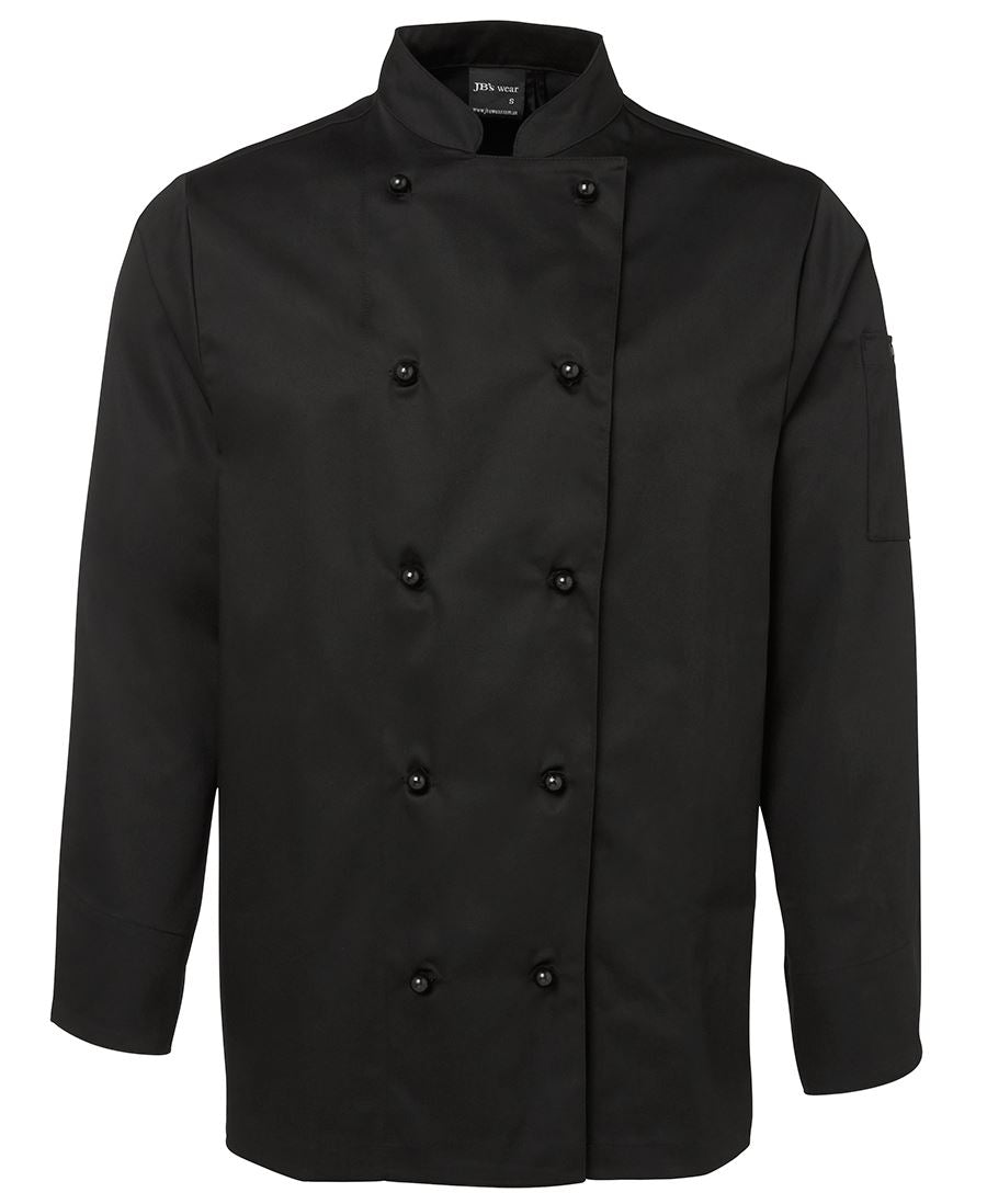 LSRH-CHEFJLS - 5CJ UNISEX L/S CHEFS JACKET BLACK