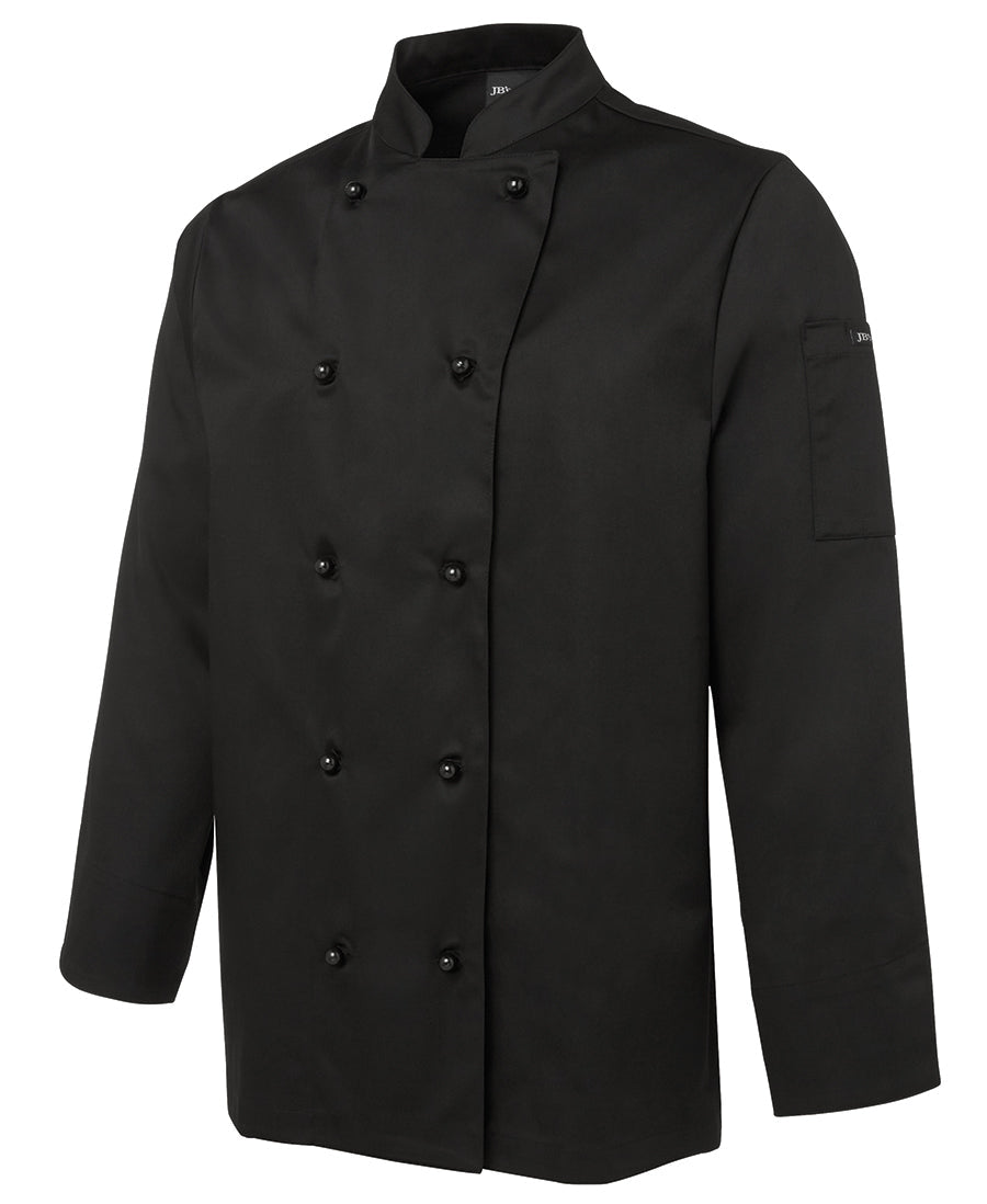 LSRH-CHEFJLS - 5CJ UNISEX L/S CHEFS JACKET BLACK