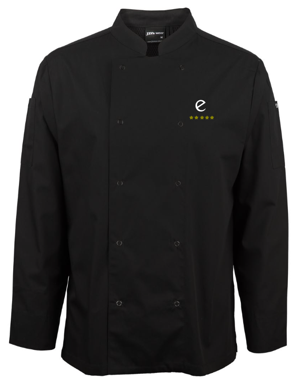 EC-5CJL L/S Snap Button Chefs Jacket (5 Star Logo)