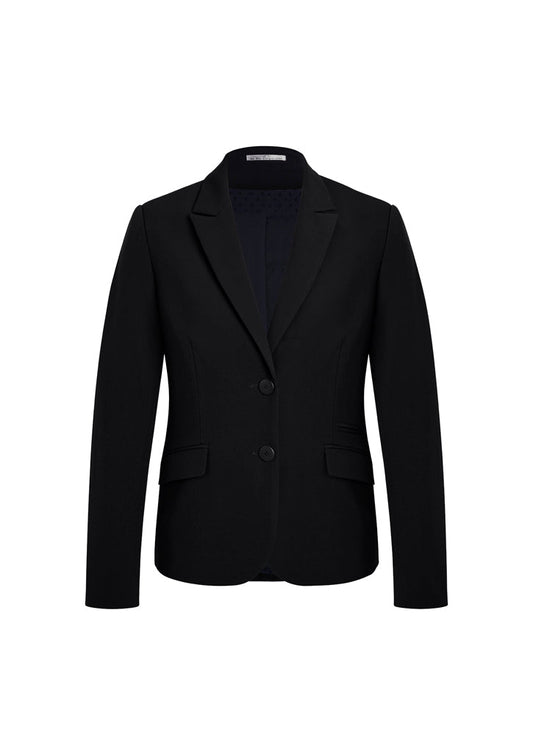 HS60719-ADMIN: Womens Two Button Mid Length Jacket - Black