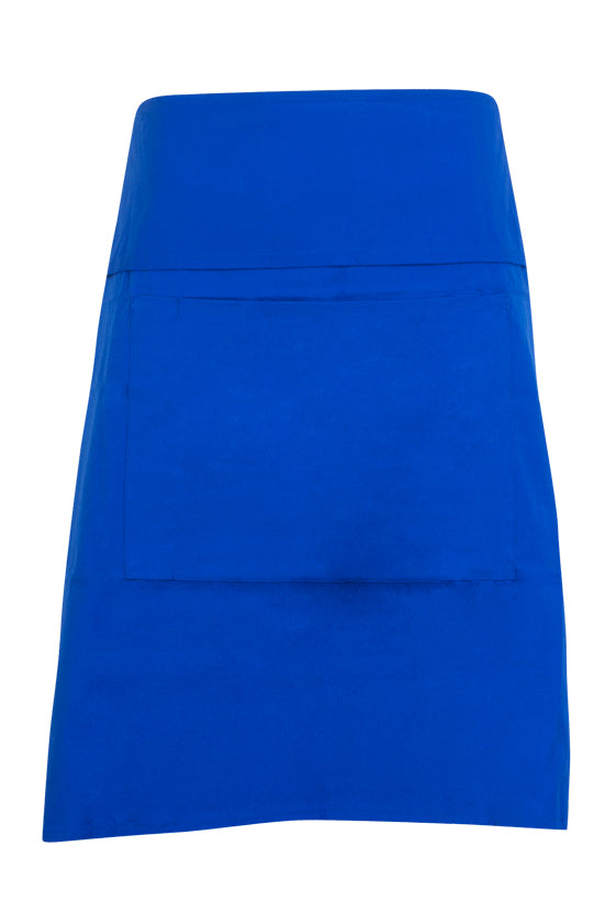 VV-AP401S SHORT WAIST APRON WITH POCKET - ROYAL