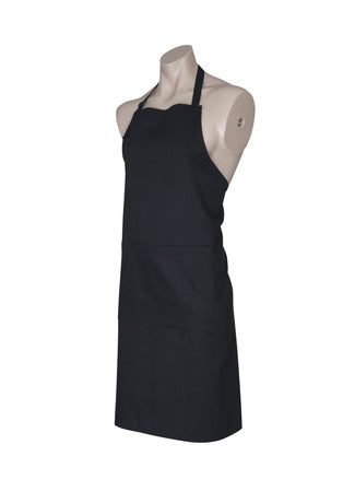 UA-BA95 BIB APRON WITH NO POCKET - BLACK