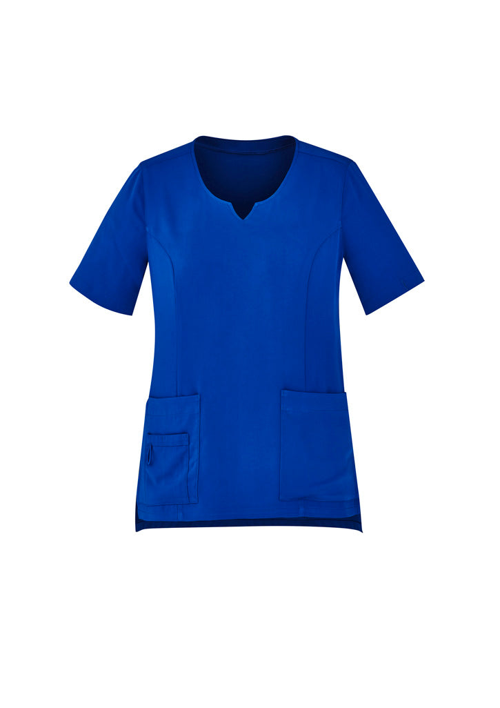 AC-CST942LS Womens Avery Round Neck Scrub Top Royal