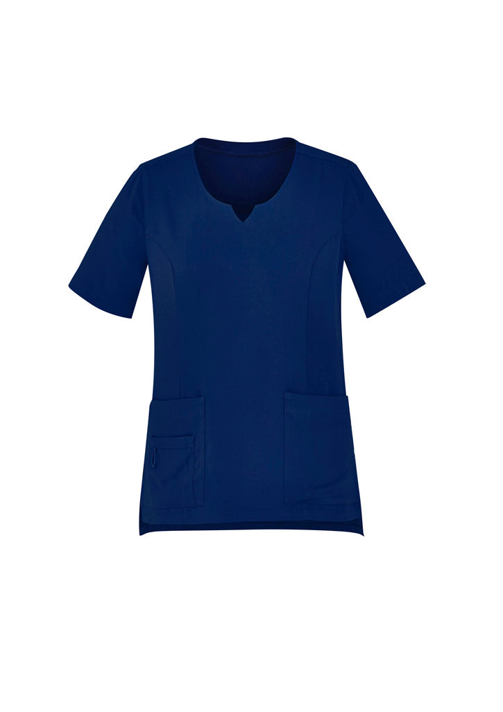 AC-CST942LS Womens Avery Round Neck Scrub Top Navy