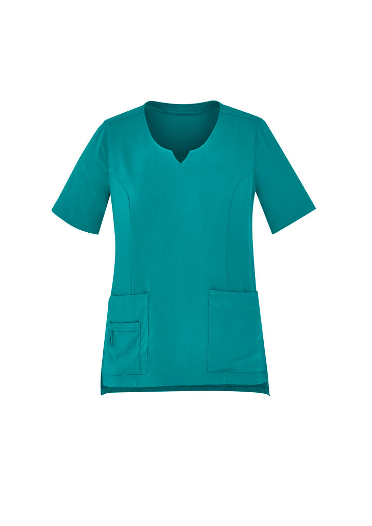AC-CST942LS Womens Avery Round Neck Scrub Top Teal