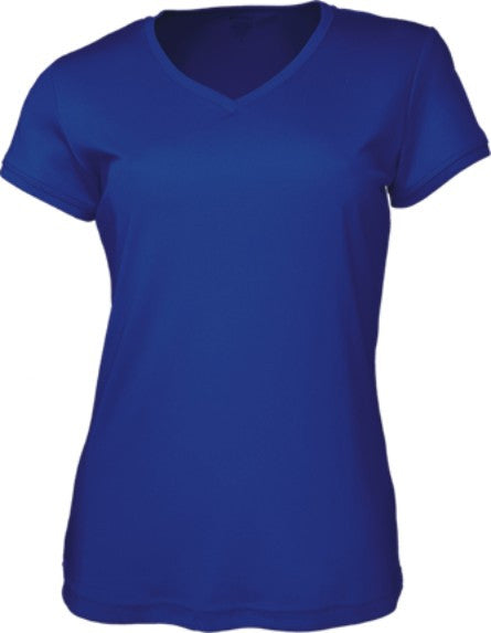 VV-CT1418R LADIES BRUSHED VEE NECK TEE - ROYAL