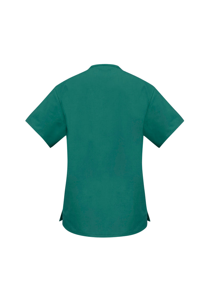 LS-H10622 LADIES SCRUB TOP - HUNTER GREEN