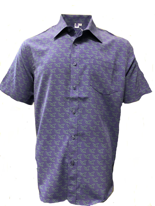 UA-MDOVES MENS YOKE PANEL S/SLEEVE - LILAC