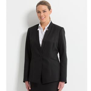 UA-JK46-992 LADIES ONE BUTTON JACKET - BLACK