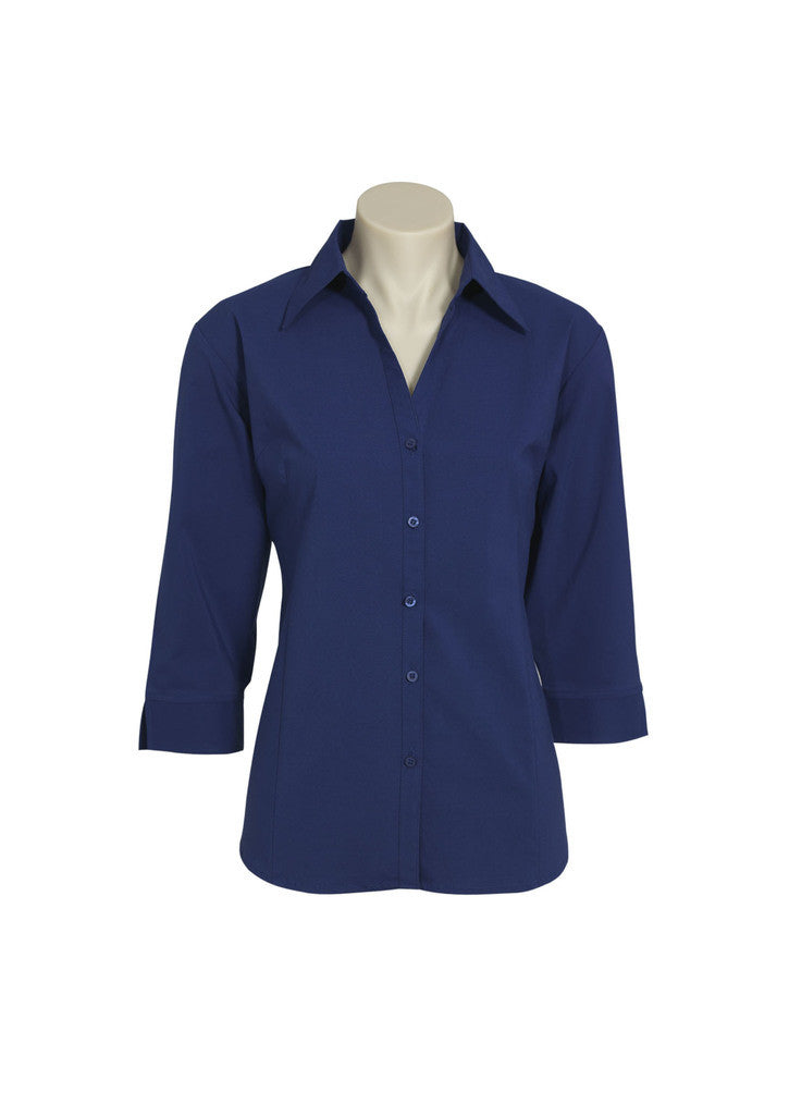 VV-LB7300R LADIES METRO 3/4 SLEEVE SHIRT - ROYAL