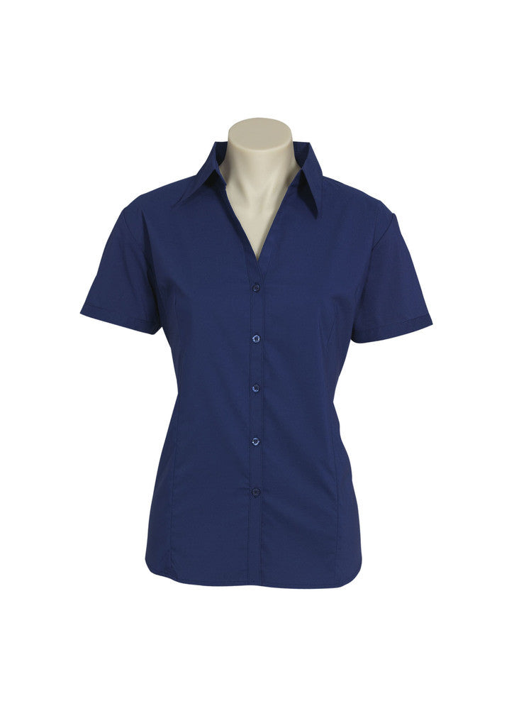 VV-LB7301R LADIES METRO S/SLEEVE SHIRT - ROYAL
