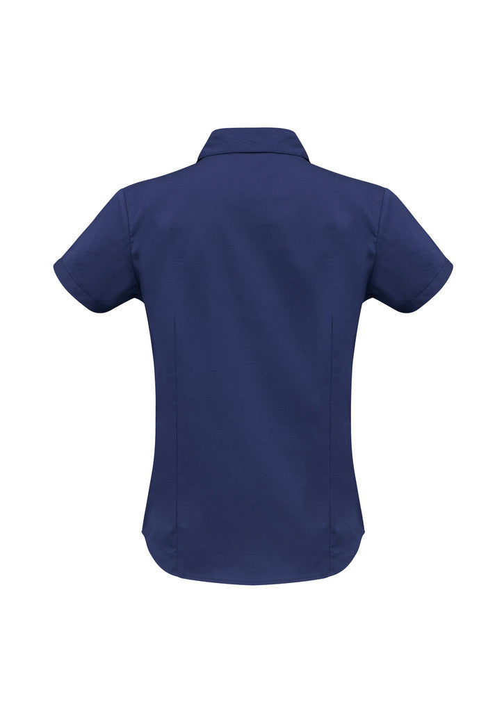 VV-LB7301R LADIES METRO S/SLEEVE SHIRT - ROYAL