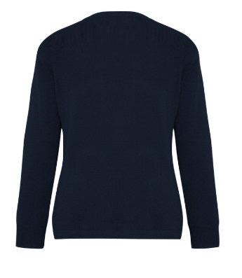 VV-LC8008- LADIES WOOLMIX CARDIGAN - NAVY