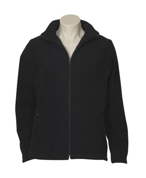 HSPF631: Ladies Plain Micro Fleece Jacket - BLACK