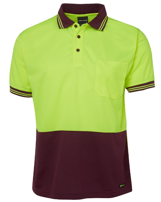 6HVPS - HI VIS S/S TRADITIONAL POLO