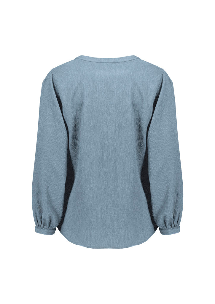 RU568LL - Womens Ruche Long Sleeve Blouse