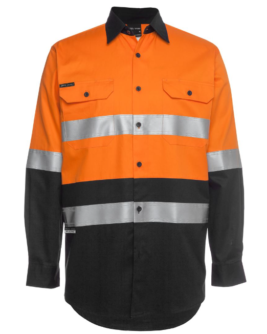 6DNWL - HI VIS L/S (D+N) 150G WORK SHIRT