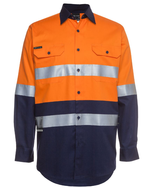 6DNWL - HI VIS L/S (D+N) 150G WORK SHIRT