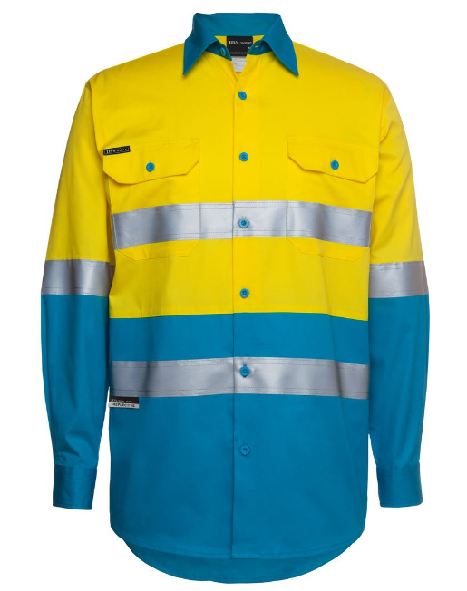 6DNWL - HI VIS L/S (D+N) 150G WORK SHIRT