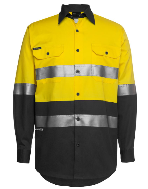 6DNWL - HI VIS L/S (D+N) 150G WORK SHIRT