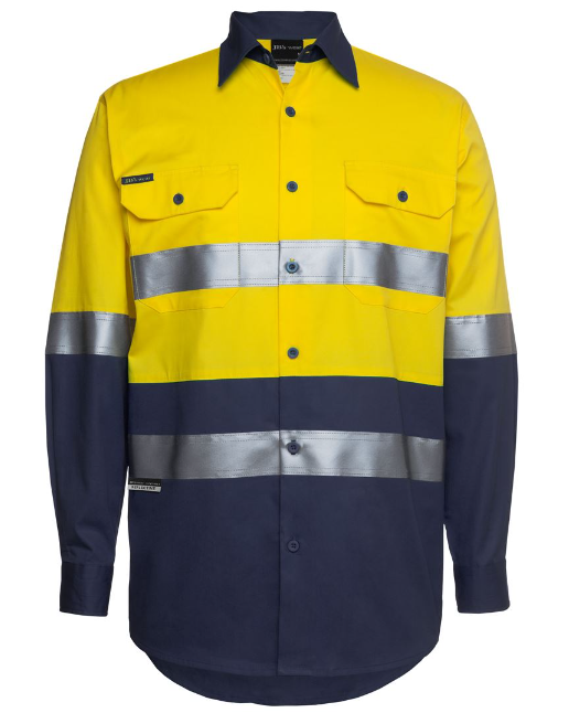 6DNWL - HI VIS L/S (D+N) 150G WORK SHIRT