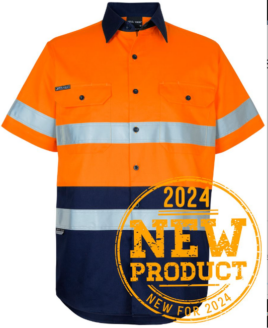 6DNWS - HI VIS (D+N) S/S 150G WORK SHIRT