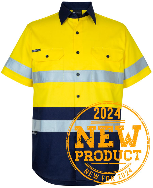 6DNWS - HI VIS (D+N) S/S 150G WORK SHIRT