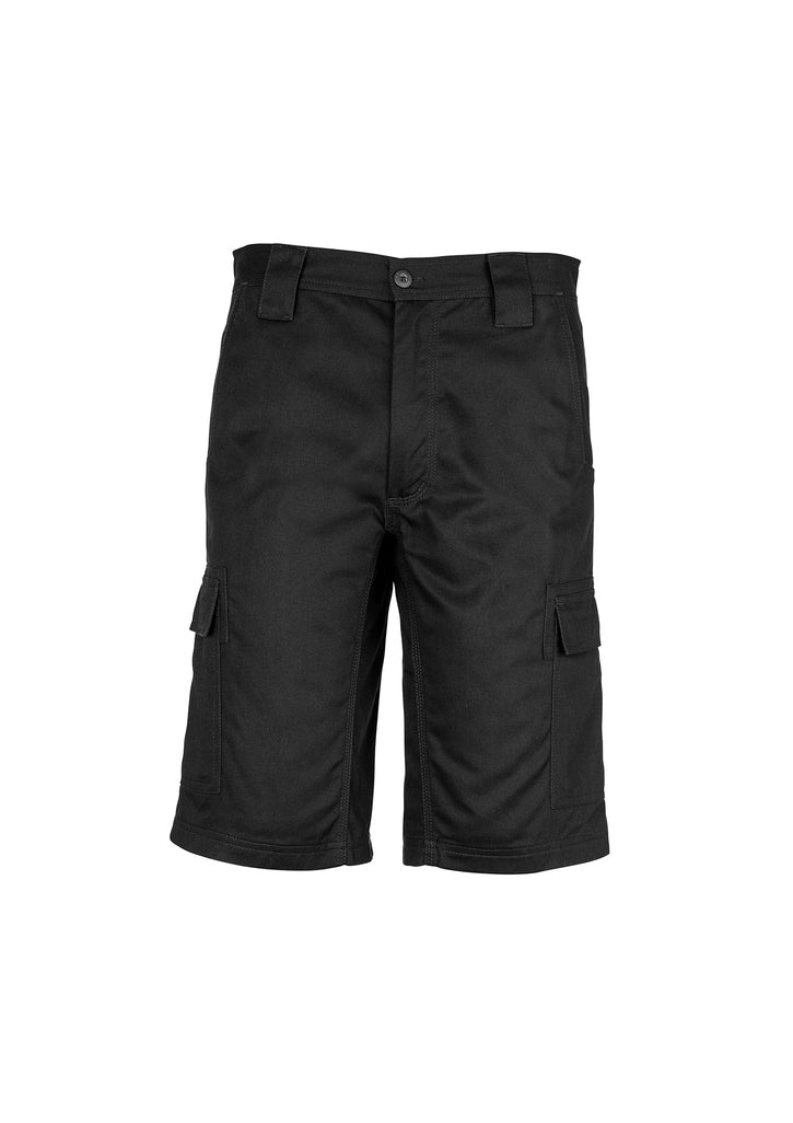 UA-ZW0012 MENS CARGO SHORTS COTTON DRILL - BLACK
