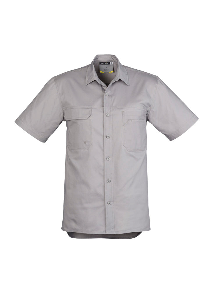 UA-ZW120 Mens Lightweight Tradie Short Sleeve Shirt Grey