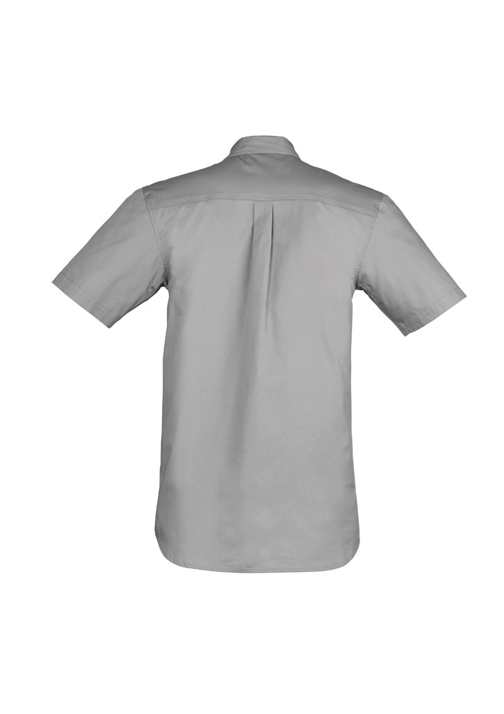 UA-ZW120 Mens Lightweight Tradie Short Sleeve Shirt Grey