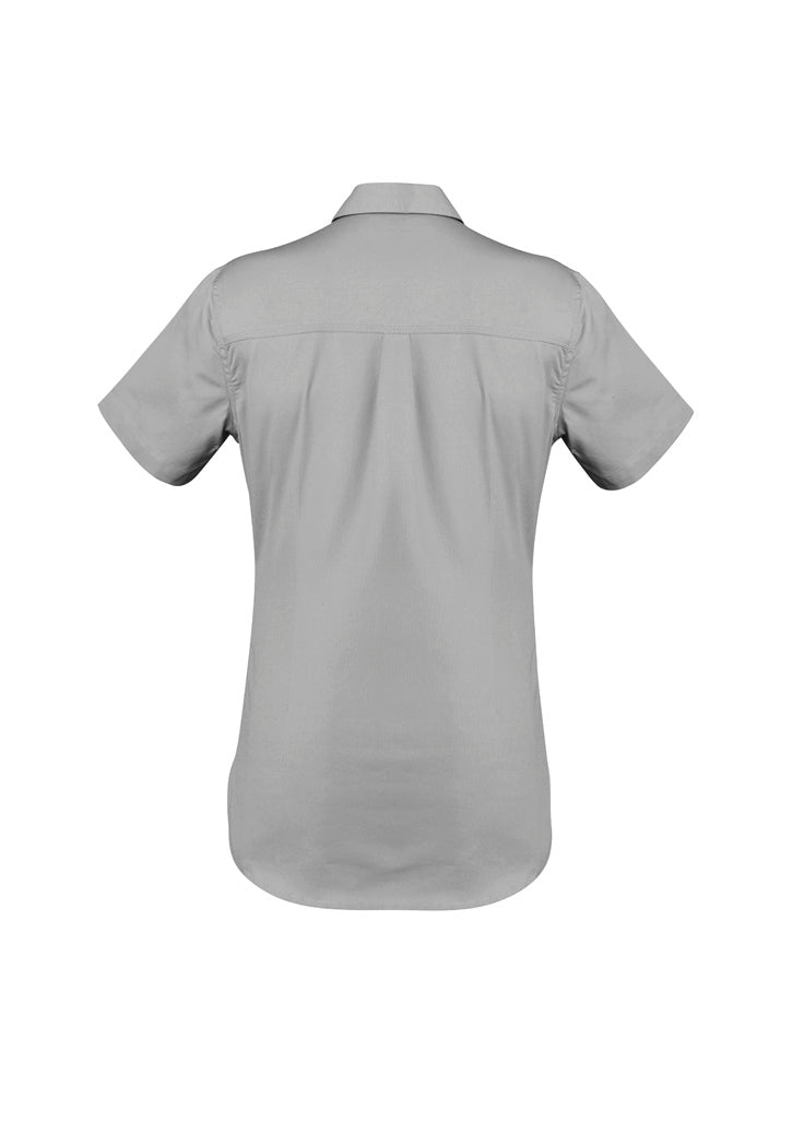 UA-ZWL120 Womens Lightweight Tradie Short Sleeve Shirt Grey