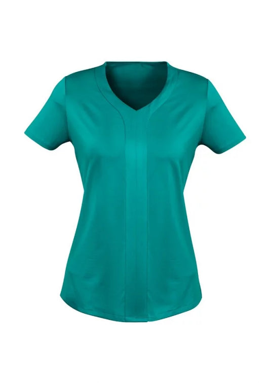 AC41412 Advatex Ladies Mae Short Sleeve Knit Top Dynasty Green