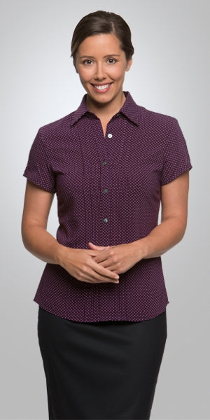 UA-2173 STRETCH SPOT CAP SLEEVE - GRAPE