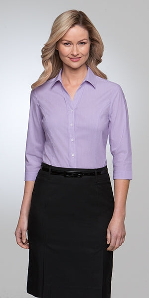 UA-2265 PINFEATHER 3/4 SLEEVE - ##LILAC DISCONTINUED STYLE LIMITED SIZES AVAILABLE