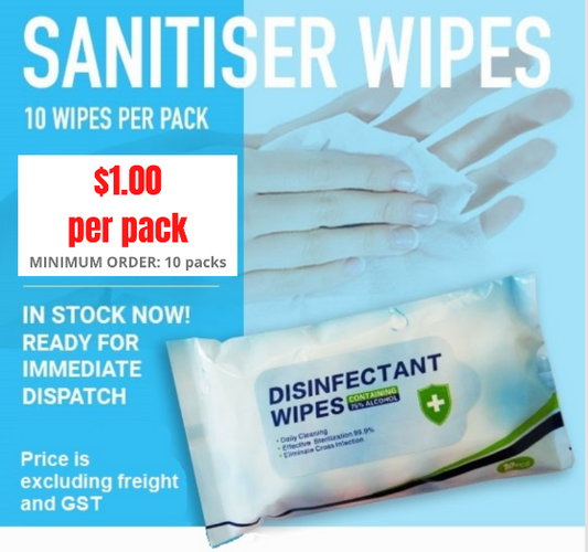 HS-PS500X29-G - HAND SANITISER WIPES - 10 WIPES PER PACK