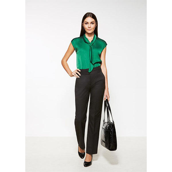 10116 - MID RISE PIPED BAND PANT CHARCOAL
