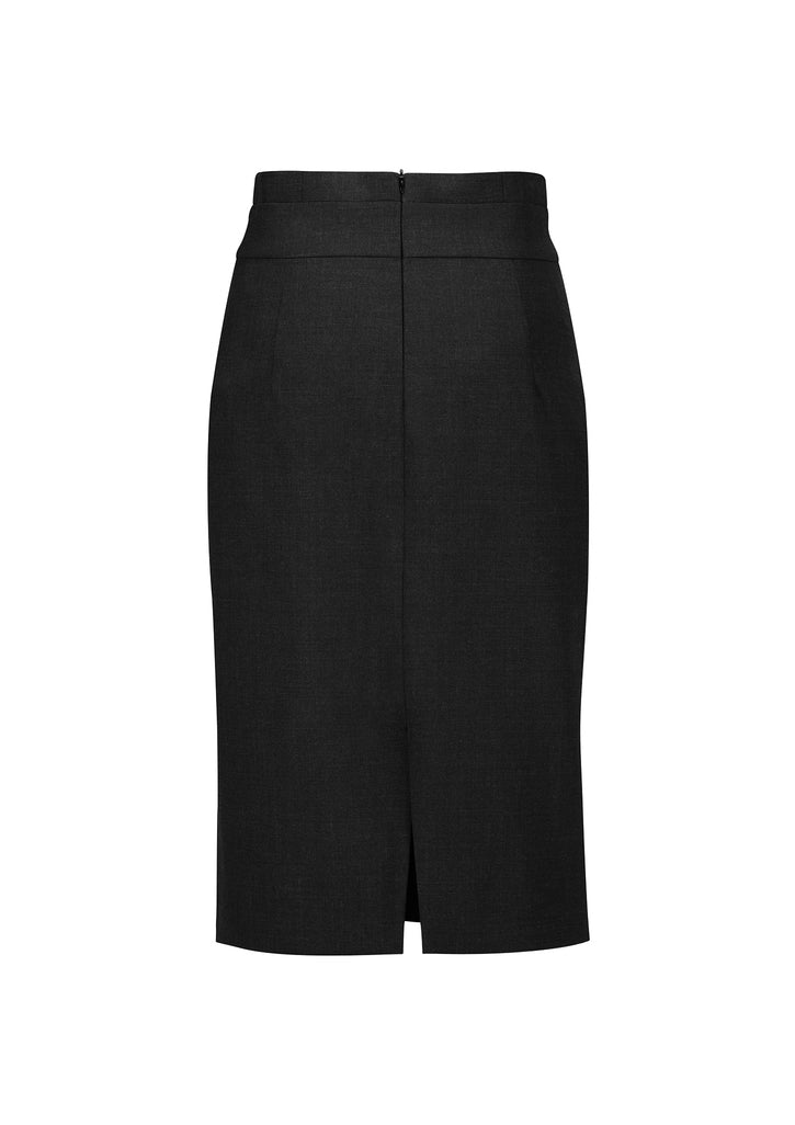 24016 - WOMENS WAISTED PENCIL SKIRT BLACK