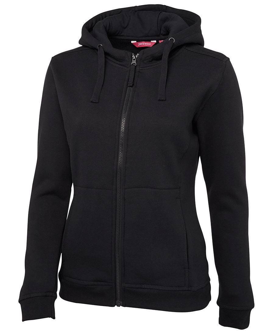 3HJ1 - LADIES FULL ZIP FLEECY HOODIE