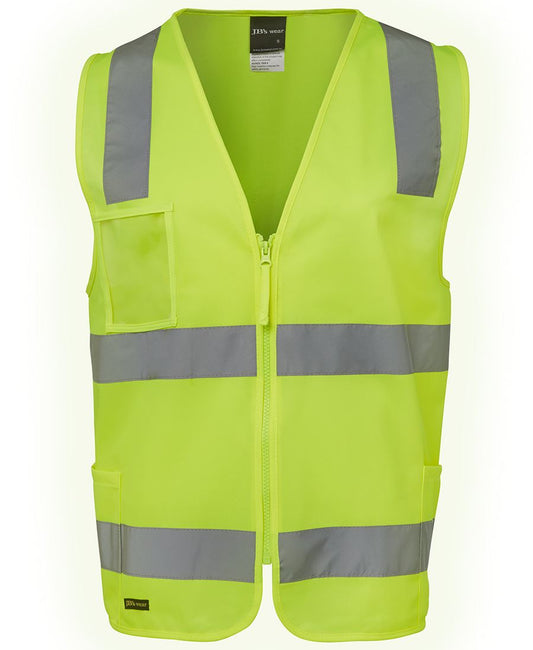 6DNSZ - HI VIS (D+N) ZIP SAFETY VEST