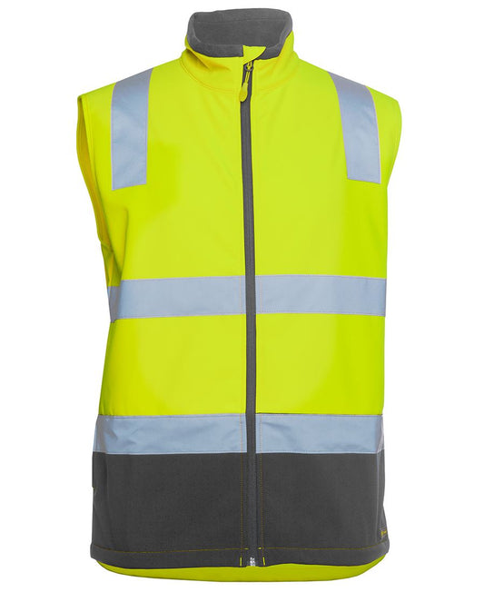 6DWV- HI VIS |D+N| WATER RESISTANT SOFTSHELL VEST