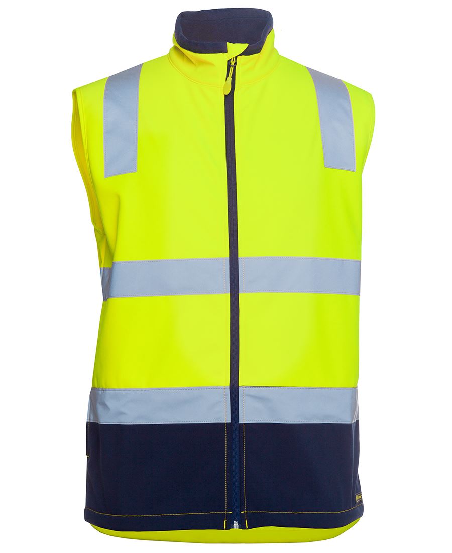 6DWV- HI VIS |D+N| WATER RESISTANT SOFTSHELL VEST