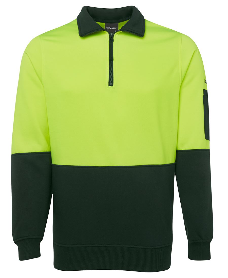 6HVFH - HI VIS 1/2 ZIP FLEECY SWEAT