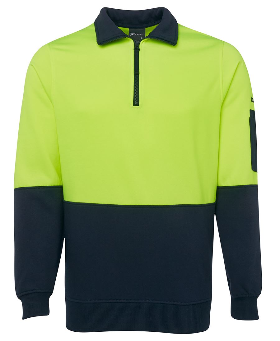 6HVFH - HI VIS 1/2 ZIP FLEECY SWEAT