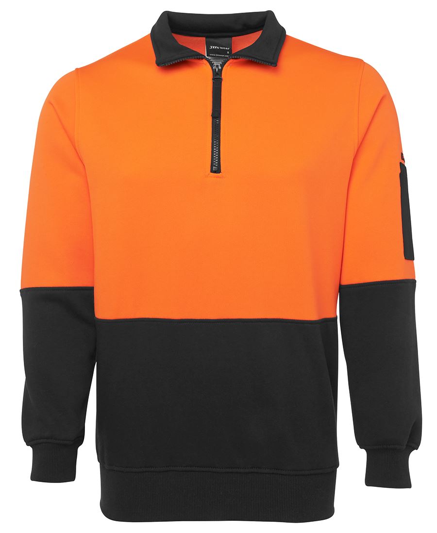 6HVFH - HI VIS 1/2 ZIP FLEECY SWEAT