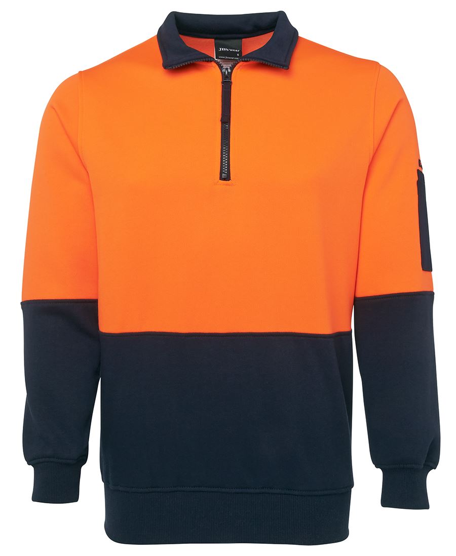 6HVFH - HI VIS 1/2 ZIP FLEECY SWEAT