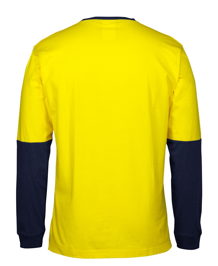 6HVTN - HI VIS L/S CREW NECK COTTON T-SHIRT
